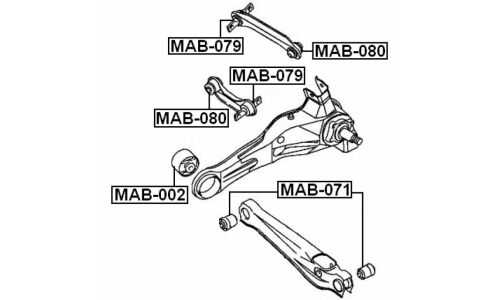 Сайлентблок Febest, арт. MAB-071