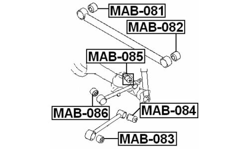 Сайлентблок Febest, арт. MAB-082