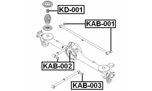 Сайлентблок Febest, арт. KAB-003