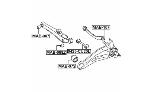 Сайлентблок Febest, арт. MAB-107