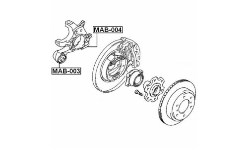 Сайлентблок Febest, арт. MAB-003
