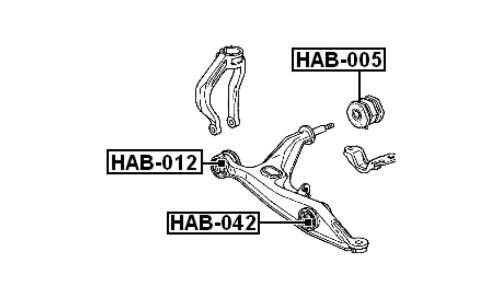 Сайлентблок Febest, арт. HAB-005