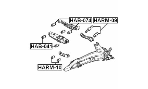 Сайлентблок Febest, арт. HAB-041