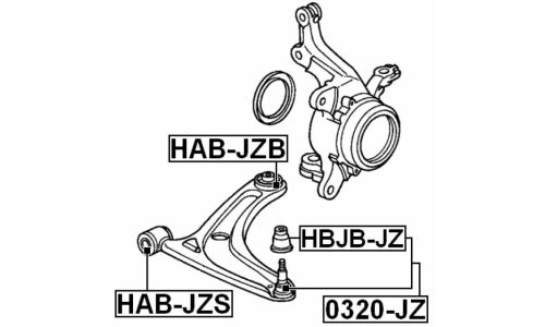 Сайлентблок Febest, арт. HAB-JZB