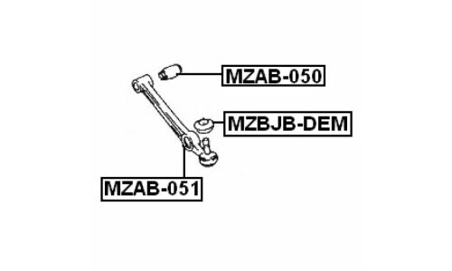 Сайлентблок Febest, арт. MZAB-050