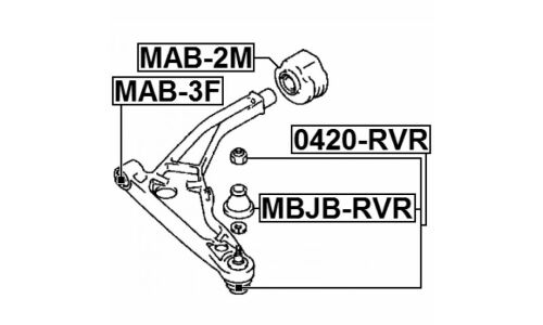 Сайлентблок Febest, арт. MAB-2M