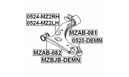 Сайлентблок Febest, арт. MZAB-081