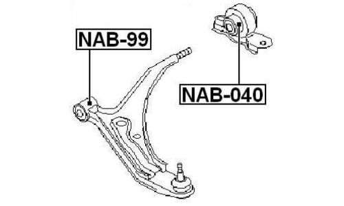 Сайлентблок Febest, арт. NAB-040