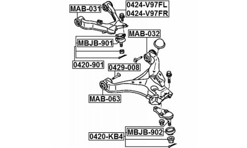 Сайлентблок Febest, арт. MAB-031