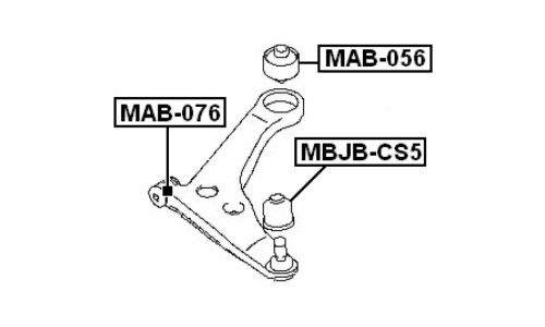 Сайлентблок Febest, арт. MAB-076