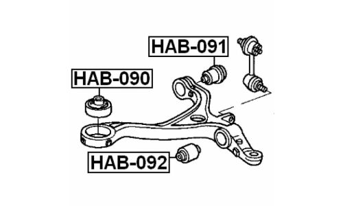 Сайлентблок Febest, арт. HAB-092