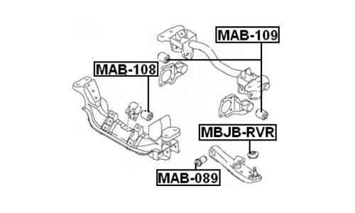Сайлентблок Febest, арт. MAB-109