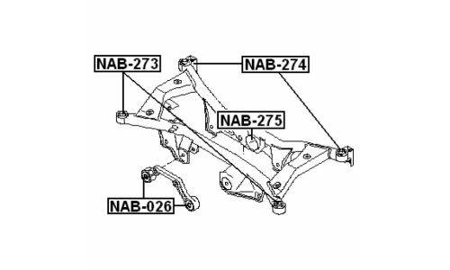 Сайлентблок Febest, арт. NAB-026