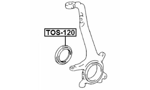 Сальник полуоси Febest, правый/левый, передний, арт. TOS-120