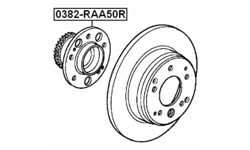 Ступица колеса Febest, задняя, арт. 0382-RAA50R