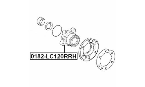 Ступица колеса Febest, задняя, арт. 0182-LC120RRH