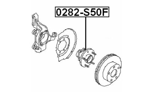 Ступица колеса Febest, арт. 0282-S50F