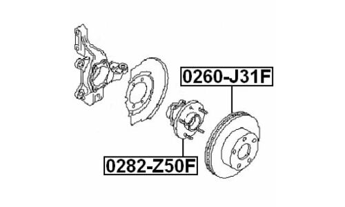 Ступица колеса Febest, арт. 0282-Z50F