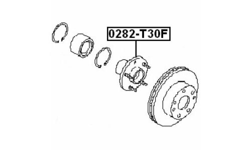 Ступица колеса Febest, передняя, арт. 0282-T30F