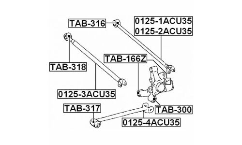 Тяга подвески Febest, арт. 0125-1ACU35
