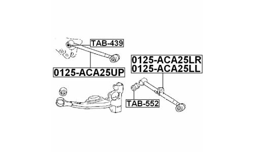 Тяга подвески Febest, арт. 0125-ACA25LR