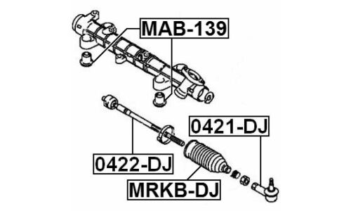 Тяга рулевая Febest, арт. 0422-DJ