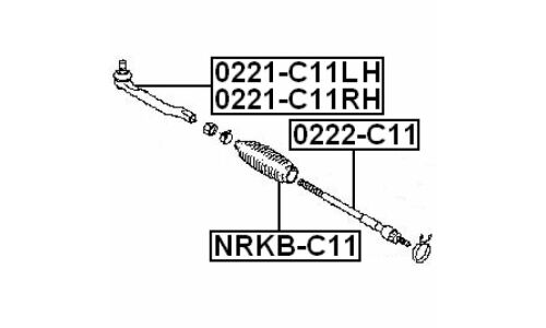 Тяга рулевая Febest, арт. 0222-C11