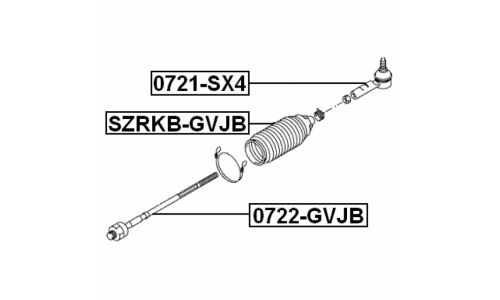 Тяга рулевая | перед прав/лев Febest, арт. 0722-GVJB