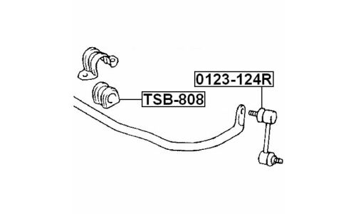 Стойка стабилизатора (линк) Febest, задняя, правая, арт. 0123-124R