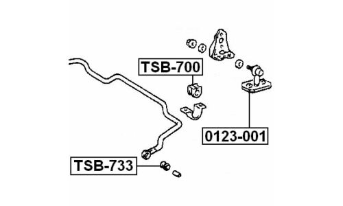 Стойка стабилизатора (линк) Febest, арт. 0123-001
