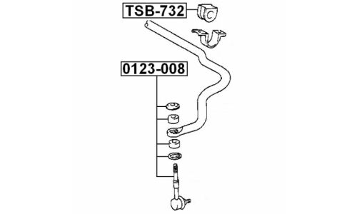 Стойка стабилизатора (линк) Febest, арт. 0123-008