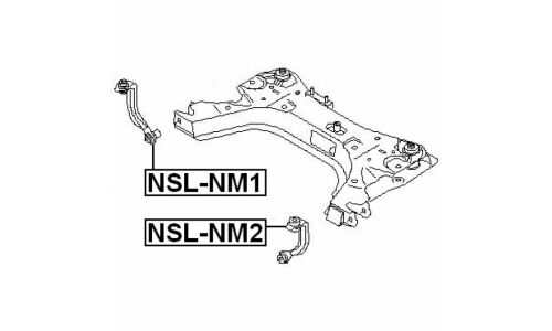 Тяга крепления подрамника переднего | перед прав/лев Febest, арт. NSL-NM2