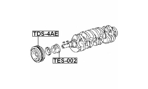 Шкив коленвала Febest, арт. TDS-4AE