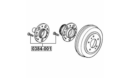 Шпилька колесная Febest 0384-001, для Honda, M12x1.5(R), длина 42мм, 1 шт