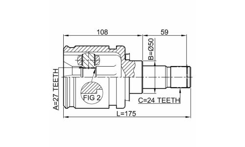 ШРУС Febest, передний, левый, внутренний, арт. 0111-ACV30LH