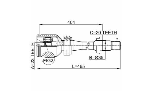 ШРУС Febest, передний, правый, внутренний, арт. 0111-ST220RH
