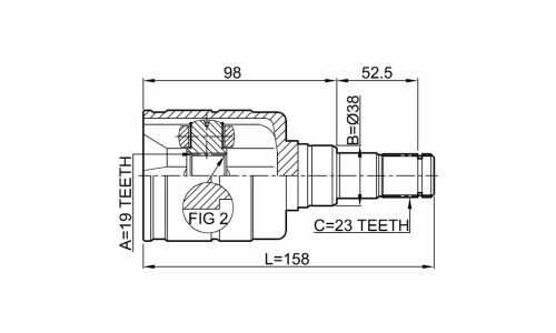 ШРУС Febest, внутренний, арт. 0111-1SZFE
