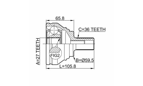 ШРУС Febest, передний, внешний, арт. 2310-031