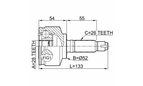 ШРУС Febest внешний, арт. 0310-059