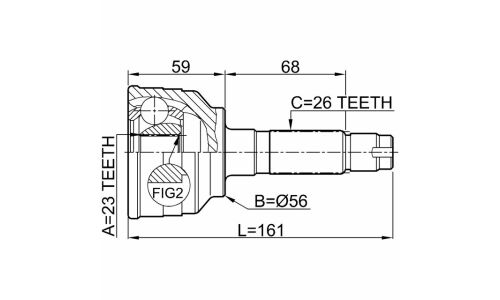 ШРУС Febest, передний, внешний, арт. 0510-MPV