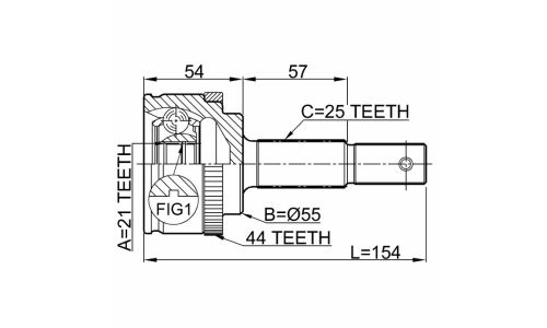 ШРУС Febest, передний, внешний, арт. 0210-QG15A44