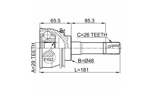 ШРУС Febest, внешний, арт. 0710-011