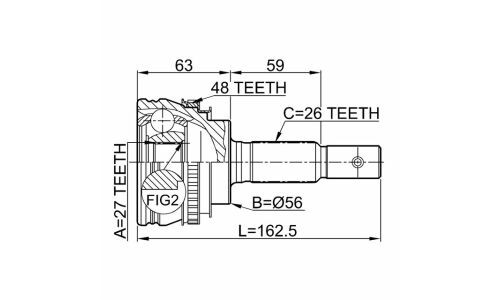 ШРУС Febest, передний, внешний, арт. 0110-012A48