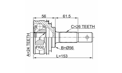 ШРУС Febest внешний, арт. 0110-009