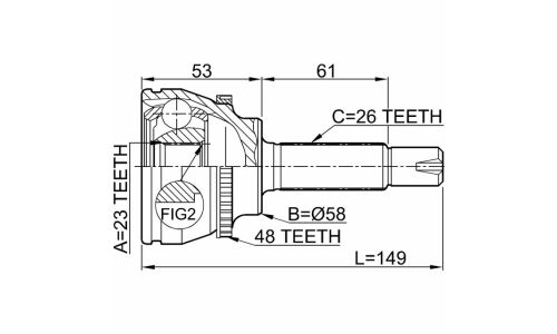 ШРУС Febest внешний, арт. 0110-054A48