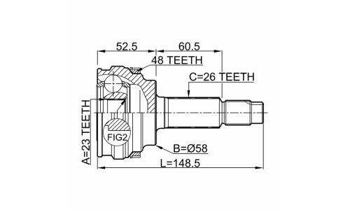 ШРУС Febest, передний, внешний, арт. 0110-077A48