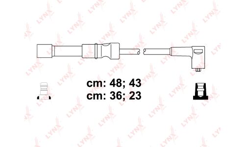Провода высоковольтные LYNXauto, класс F, комплект 4 шт, арт. SPC1808