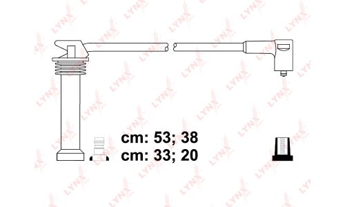Комплект высоковольтных проводов (класс F) LYNXauto, арт. SPC3037