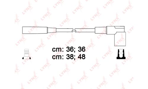 Провода высоковольтные LYNXauto, класс F, комплект 4 шт, арт. SPC4615