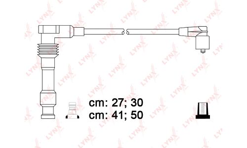 Провода высоковольтные LYNXauto, класс F, комплект 4 шт, арт. SPC5916